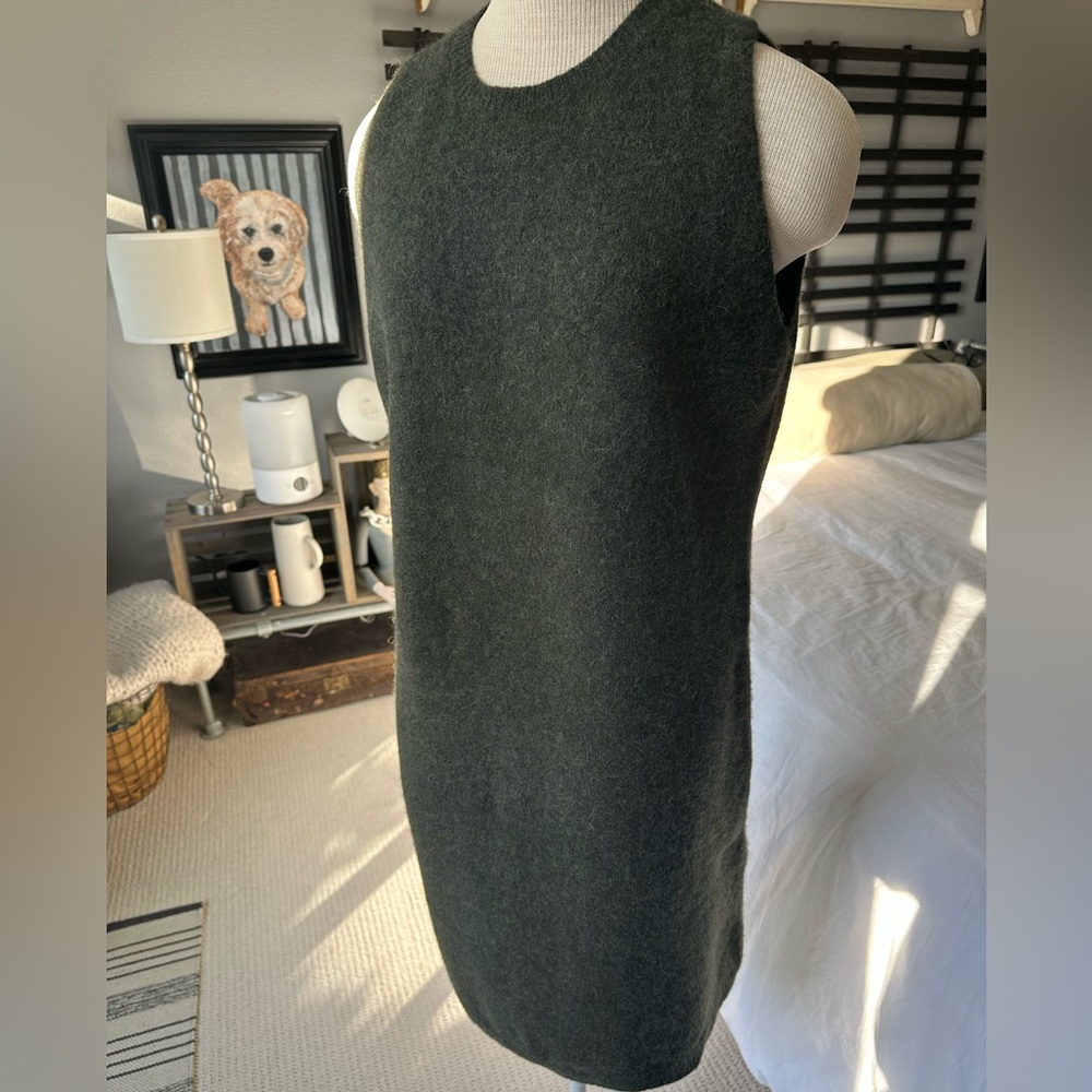Vince sage green knit tank dress, size large - Picture 8 of 14